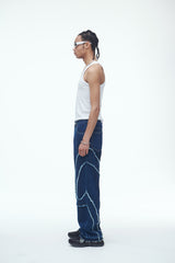 コンマデニムパンツ/Comma Denim Pants Blue