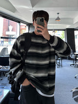 uring stripe angora round knit