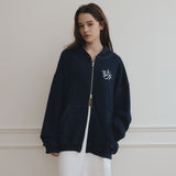 ロゴステッチフードジップアップ / Logo Stitch Hood Zip-up [2 Color]
