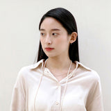 シルバーシンスネークチェーンネックレス(スペアチェーン)/silver thin snake chain necklace (silver / spare chain)