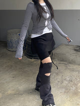 ゴープコアスパンデックスストラップスカートレギンス / Gorpcore spandex Strap Skirt Leggings