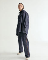 UNISEX DENIM POCKET SHIRT JACKET W - INDIGO BLUE (6636055593078)