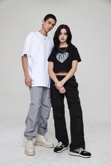 mii ロゴオーバーサイズTシャツ / mii LOGO OVERSIZED T-SHIRT WHITE