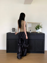 Cotyl Unfoot Wrap Shirring Draping Sleeveless Sleeveless
