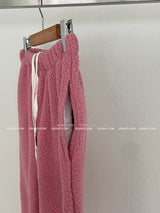 soft wool string jogger wide pants