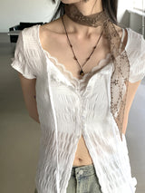 ノビットカッププ内蔵レースブラレットクロップナッシュキャミソール / Norbit capped lace bralette crop sleeveless sleeveless