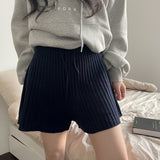 リブドドローストリングショーツ / Ribbed Drawstring Shorts