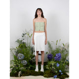 リブドシェルボタントップ / RIBBED SHELL BUTTON TOP - GREEN