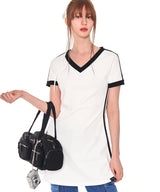 V NECK LINE OPS (WHITE)