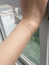 [92.5silver] curve line bracelet