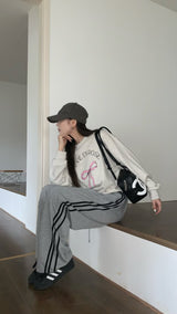 ワイドラインバンディングパンツ