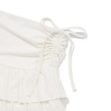 CANCAN PLEATS MINI SKIRT [WHITE]