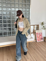 チャコールウォッシュデニムパンツ/no.3008 Charcoal Washed Denim Pants