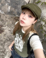 ビンテージナンバープリントラグランTシャツ