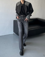 トレジャークロップドレーシングレザージャケット / OA Treasure Cropped Racing Leather Jacket (2 colors)