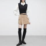 Weevil cargo pleated skirt