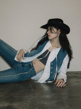 pintuck string shirt