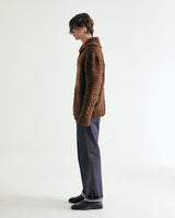 UNISEX MERINO WOOL CABLE KNIT ZIPUP M - MOCHA (6636048285814)