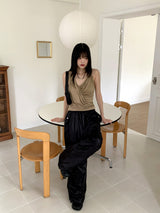 Cotyl Unfoot Wrap Shirring Draping Sleeveless Sleeveless