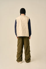 LIGHTWEIGHT QUILTED JUMPER - IVORY
