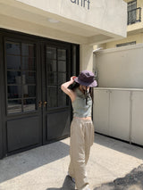 ピディナイロンスリット2ウェイロングワイドジョガーパンツ / Pidi Nylon Slit Two-Way Long Wide Jogger Pants