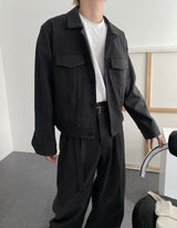 No.9180 woolen set-up trucker JK (6633609035894)