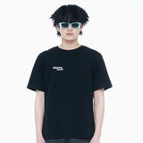 オーバーフィットセリフロゴピンタックラインTシャツ / OVERFIT SERIF LOGO PINTUCK LINE T-SHIRTS (BK)