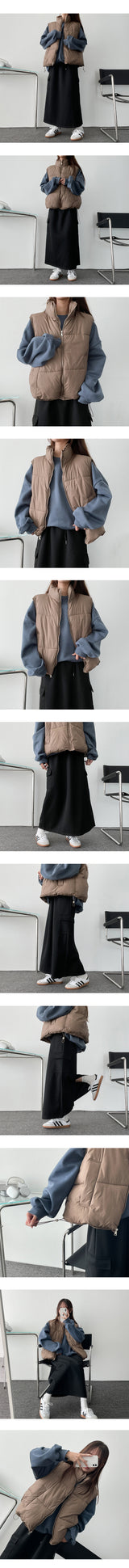 Day String Oversized Fit Padded Vest