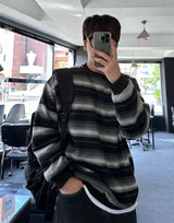 uring stripe angora round knit
