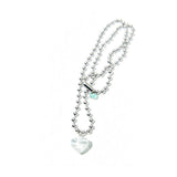 アクリーリックハートネックレス/ACRYLiC HEART NECKLACE (6586954907766)