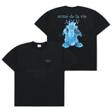 ファジードラゴンアートワーク半袖Tシャツ BLACK
