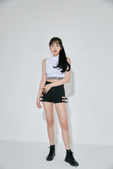バルジングハイネッククロップトップ / TOP(9048) Bulging High Neck Crop Top
