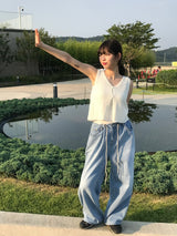 エリーストリングデニムパンツ