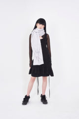 Ribbon Muffler_White Gray
