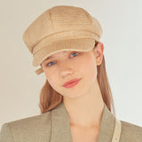 boni newsboy cap - tweed beige (6618131693686)