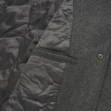 UNI RIB POINT VARSITY JACKET [MELANGE GRAY]