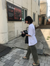 ポイントウォッシングワイドデニム