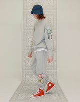 GRANNY SQUARE SWEATSHIRT GRAY MELANGE (6691432792182)