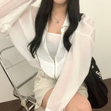 [4color] SEE-THROUGH BLUSON REQUIRED AT CHANGE OF SEASON