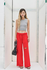 バックニットスリーブレス / Back Point Knit Sleeveless (3 colors)