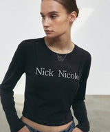NICOLE PINTUCK LS CROP TOP_GRAY