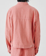 NO COLLAR CROPED JACKET (PINK) / SET-UP