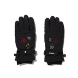 QUILTING PADDING STITCH GLOVES [BLACK]