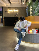 LMN ヒデンバンディングスリムフィットデニムパンツ / LMN Hidden Banding Slim Fit Denim Pants (blue)
