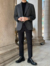 LMN ヘリングボーンウールブレザー / LMN Herringbone Wool Blazer (2 colors)