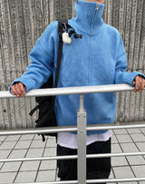 No.9787 KNIT highneck ZIP-UP (5color)