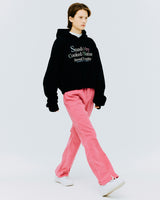 スタンドバイタイポクロップフーディ/STAND BY TYPO CROP HOODIE-BLACK