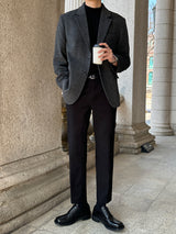 LMN ヘリングボーンウールブレザー / LMN Herringbone Wool Blazer (2 colors)