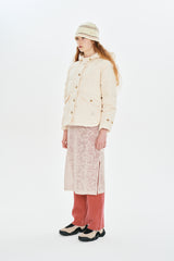 CHERRY BASIC QUILTING HOOD JACKET [CREAM]
