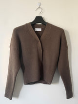 Bear hidden button cardigan